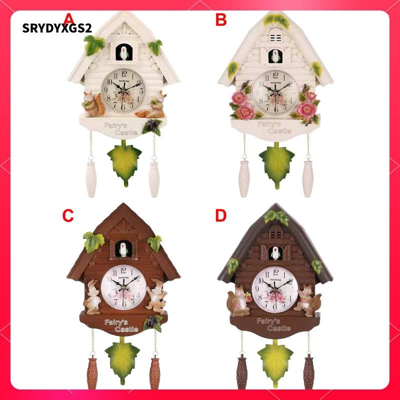 [Srydyxgs2] Nordic Cuckoo Wall Clock แบตเตอรี่ดําเนินการเรซิ่นสําหรับห้องนอนห้องครัวห้องนอน