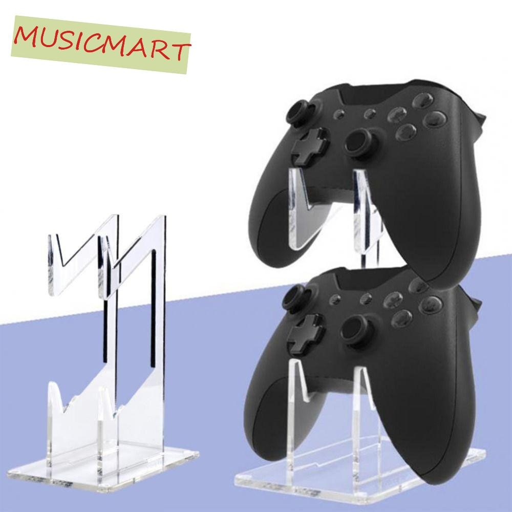 ขาตั้งจอแสดงผลที่จับเกม MUSICMART, ที่วางคอนโทรลเลอร์ 2 ชั้นอะคริลิคโปร่งใส, อุปกรณ์เสริมเกม Stable Universal Dual Game Controller Holder PS5/PS3/Switch Pro