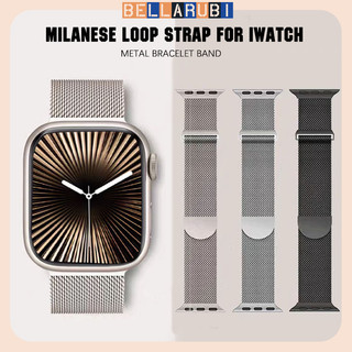 แหวนโลหะสแตนเลสสตีลมิลาน for IWatch Ultra 3 2 46mm Series 11 10 9 8 7 6 5 4 49 มม 45 มม 41 มม 40 มม 44 มม 42 มม 38 มม