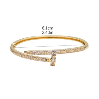 กำไลข้อมือ สร้อยข้อมือ ผู้หญิง ไทเทเนียม ชุบทอง 18k ฝังเพชร CZ สไตล์เกาหลี เครื่องประดับแฟชั่น ไม่ลอกไม่ดำ ของขวัญวันเกิด