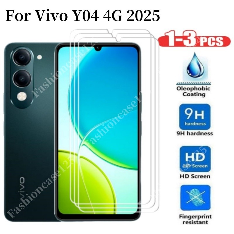 1-3 ชิ้น Vivo Y04 Y04S 4G 2025 ป้องกันหน้าจอสําหรับ Vivo Y04 VivoY04 Y 04 4G 2025 Clear View กระจกนิ