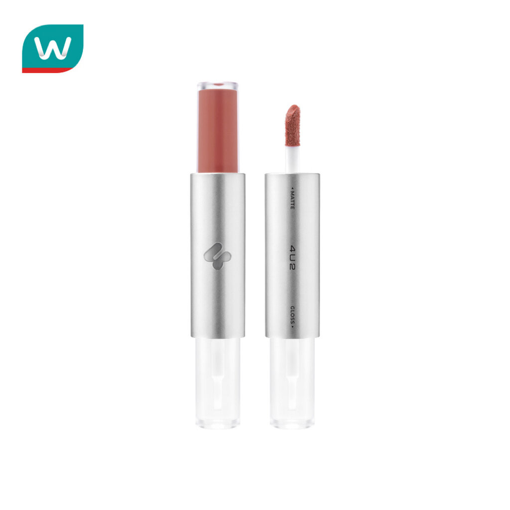 4U2 โฟร์ยูทู ทูเกเตอร์ แมท แอนด์ กลอส ลิป 2ก. 04 โฟร์ แอนด์ ทู