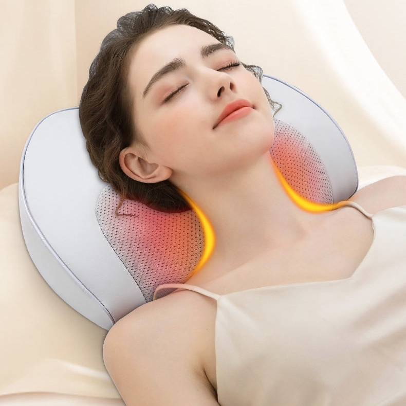 🍀หมอนนวดคอ AUX ฟังก์ชันหลากหลาย นวดคอ เอว หลัง ทั้งตัว หมอนอัจฉริยะ