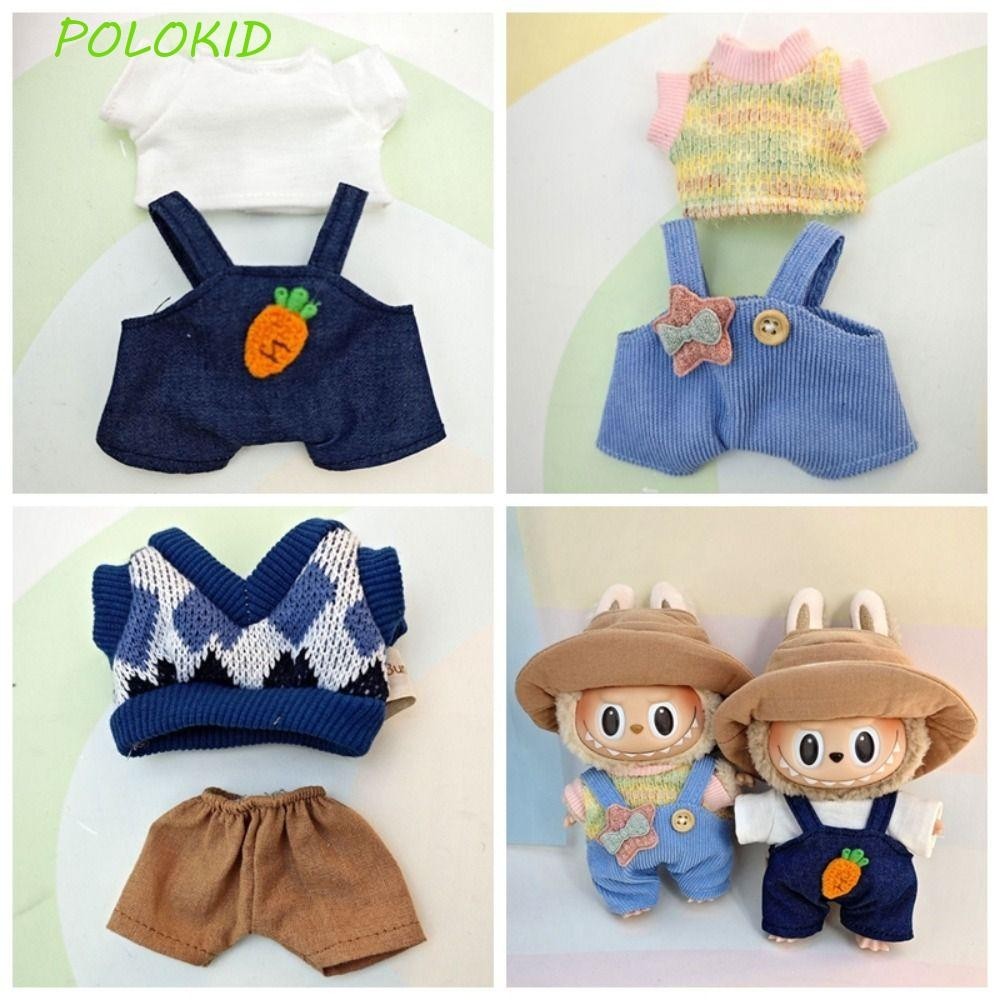 Polokid ชุดเสื้อผ้าตุ๊กตา Labubu ผ้าฝ้าย 15 ซม. 1 ชุด