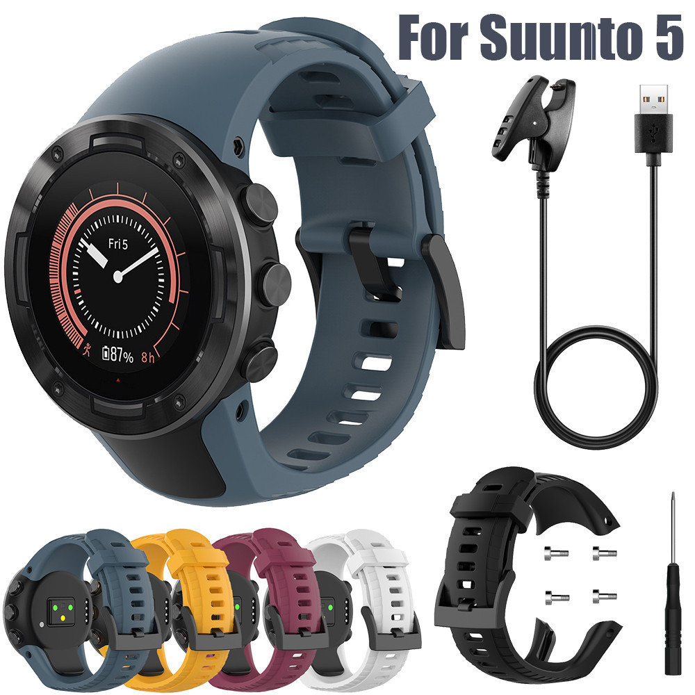 สายนาฬิกาข้อมือซิลิโคน แบบเปลี่ยน สําหรับ Suunto 5 Smart Watch