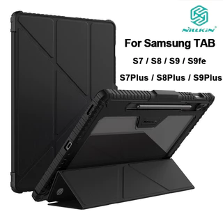 Samsung Tab S9 FE+ เคส NILLKIN หนัง PU กันกระแทกกล้อง แบบสไลด์ได้ สําหรับ Samsung Tab S7 S8 S9 S7FE S9FE PLUS FE 008