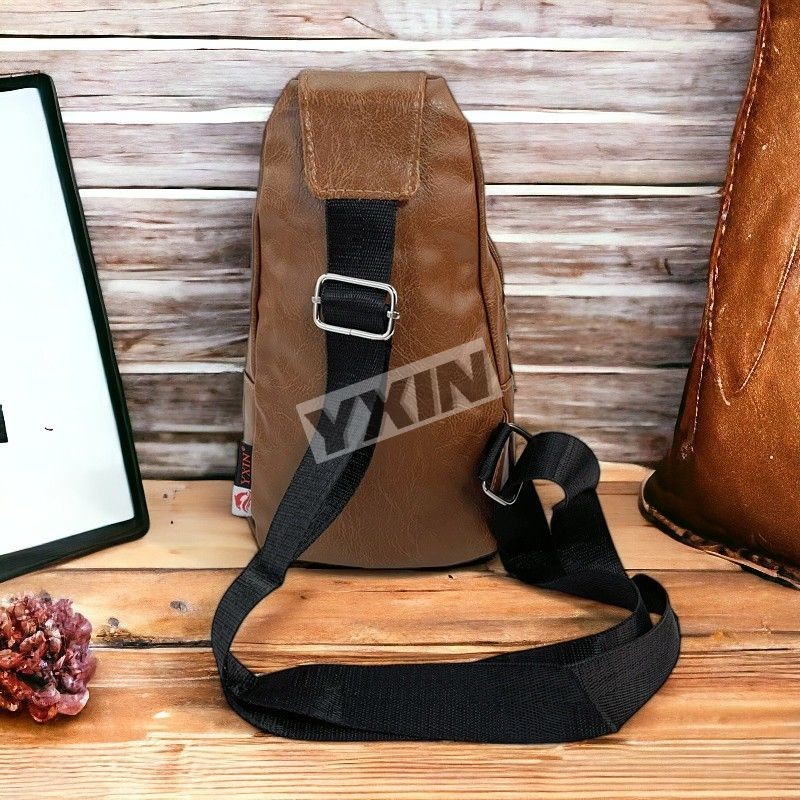 กระเป๋าคาดอก กระเป๋าสะพายไหล่ผู้ชาย S-808# YXIN Fashion หนัง PU งานดีหนังมันเงา