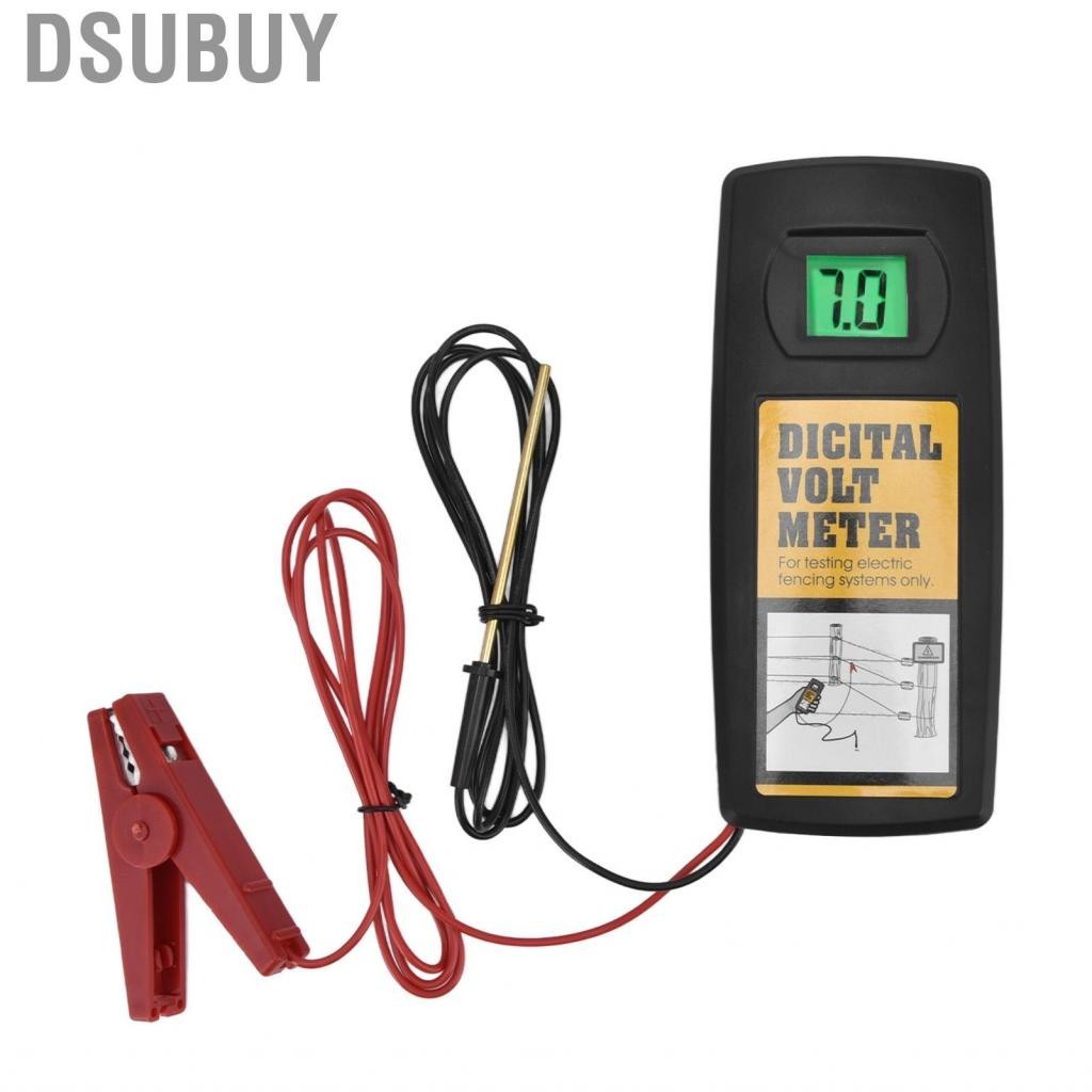 Dsubuy Portable Fence Voltage Tester Digital Meter Clip Design Cold