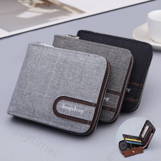 กระเป๋าสตางค์ใบสั้นลําลอง ผ้าแคนวาส มีซิป ใส่เหรียญได้ อเนกป…