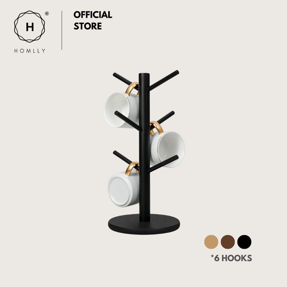Homlly ขาตั้งไม้ไผ่ สําหรับวางแก้วมัก