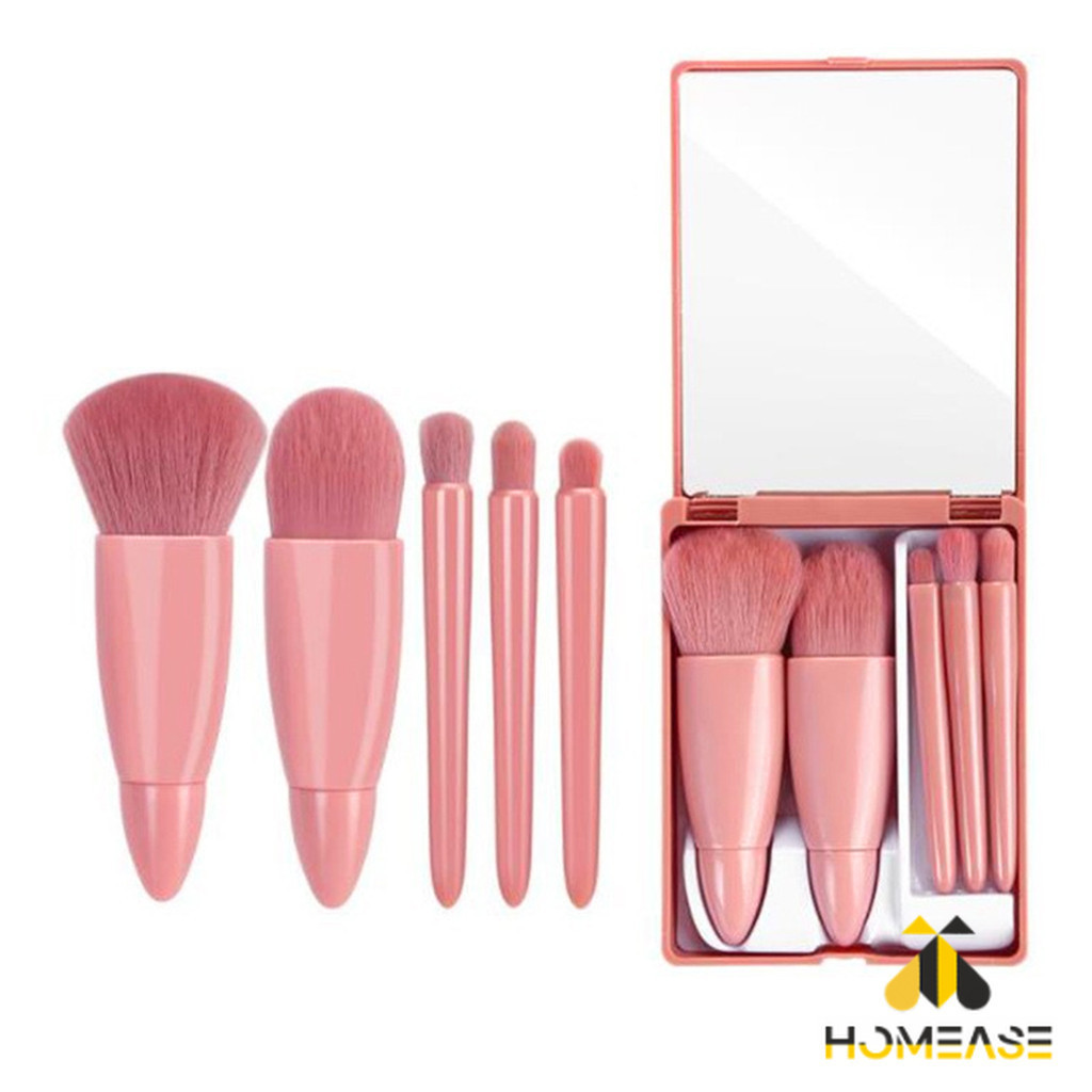 HA แบบพกพา 5 ชิ้น ชุดแปรงแต่งหน้า สวยครบเซต Makeup brush