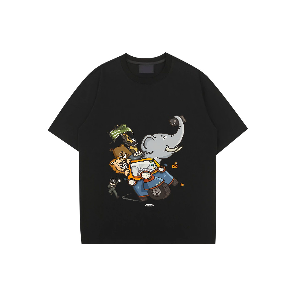 Flash Sale 2024 ใหม่ โครงการ พิมพ์ เสื้อผู้ชาย เสื้อยืด oversize COD