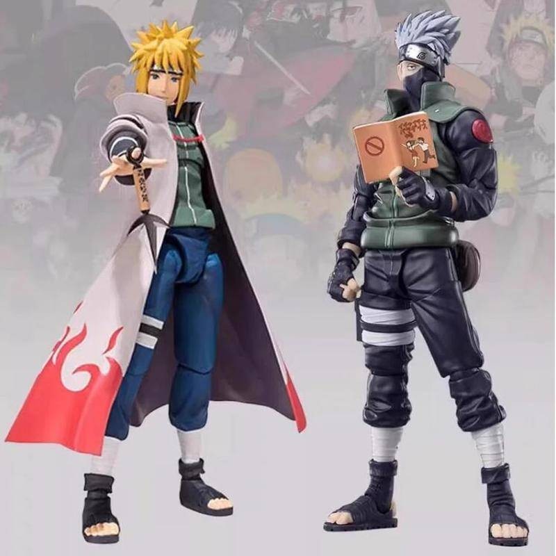 Shf Articulated Figures Naruto, Sasuke Hatake, Kakashi, Namikaze, Minato Toys, 15 ซม .