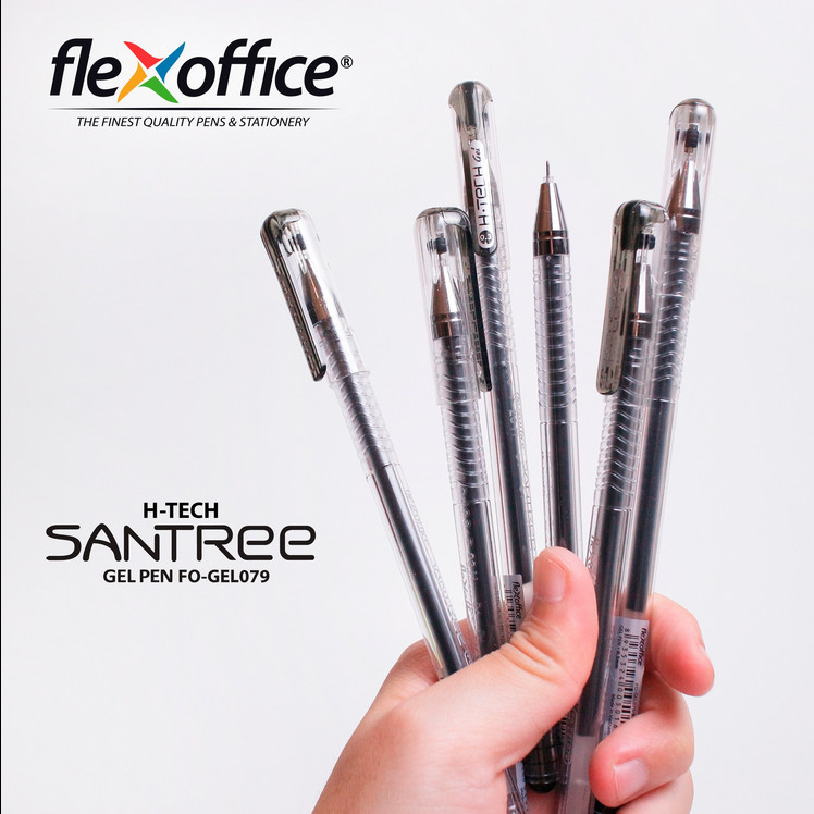 ปากกา Santree H-Tech 0.3 มม. Flexoffice สีดํา FO-Gel079