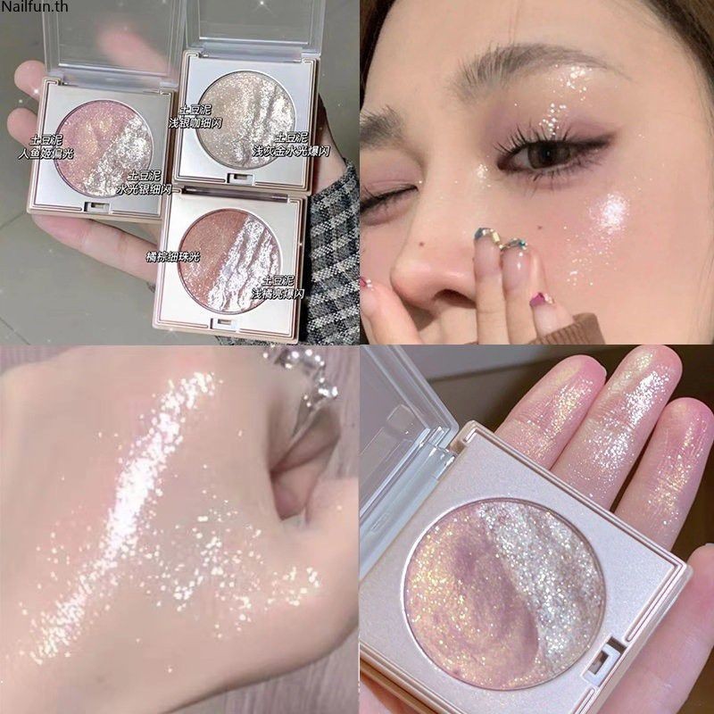 ✅COD Jaded อายแชโดว์ 2 สี Palette Diamond Glitter Neon Nude Fine Flash Highlighter Fairy High Light Blush Sequins Eye Makeup