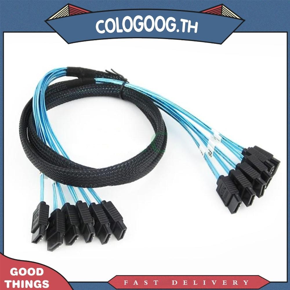 สายเคเบิลข้อมูล SATA III 6Gbps SAS สําหรับเซิร์ฟเวอร์ SATA 7 Pin เป็น SATA 7 Pin 