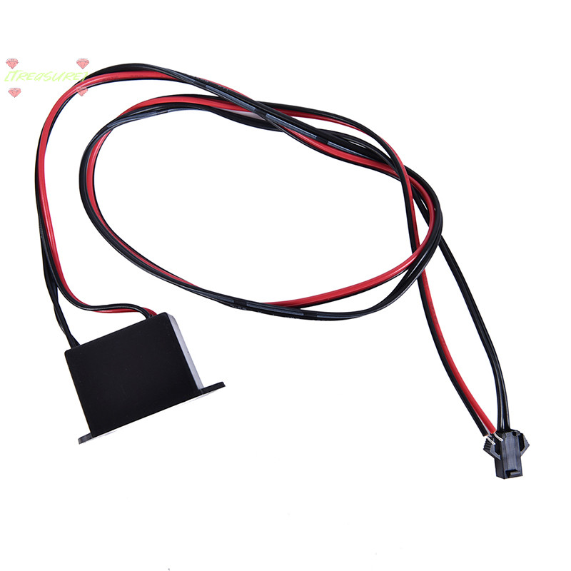 [ สมบัติ ] 12V Neon EL Wire Power Driver Controller Glow Cable Strip Light Inverter Adapter [ ใหม ่ ]