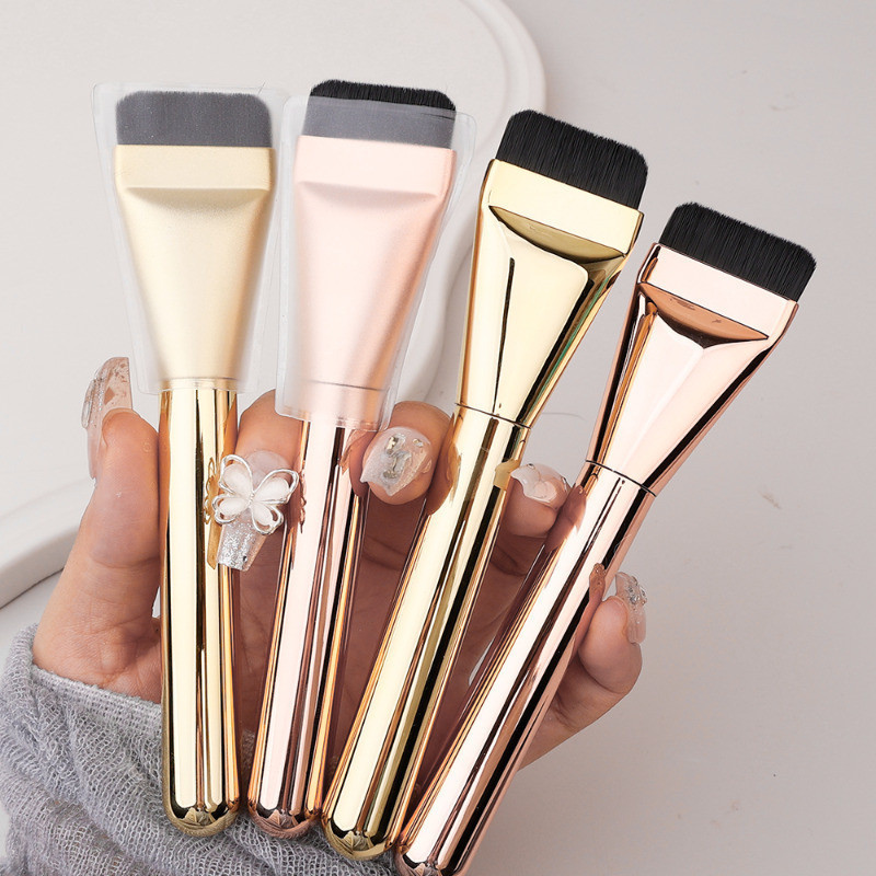 แปรงรองพื้นแบบบางพิเศษ-แปรงไฟเบอร์ด้ามยาว-มาส์กหน้าปลายคู่ ผู้สมัคร - แปรงคอนทัวร์หน้า - แปรงแต่งหน้าครีมรองพื้น - แปรงแต่งหน้าหัวแบน - รูปที่ 4