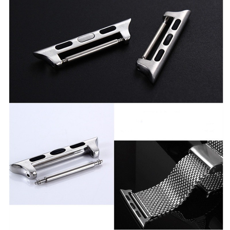 Diy 316L สแตนเลสเปลี ่ ยนสายอะแดปเตอร ์ สําหรับ Apple Watch Connectors Iwatch Lug Spring Bar ฟรี Release ประกอบเครื ่ องมือ - รูปที่ 3