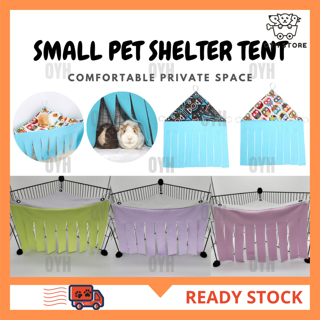 บริการจัดส่งในพื้นที่- PET HAMSTER RABBIT GUINEA PIG HANGING SHELTER TENT CORNER NEST 宠物外套