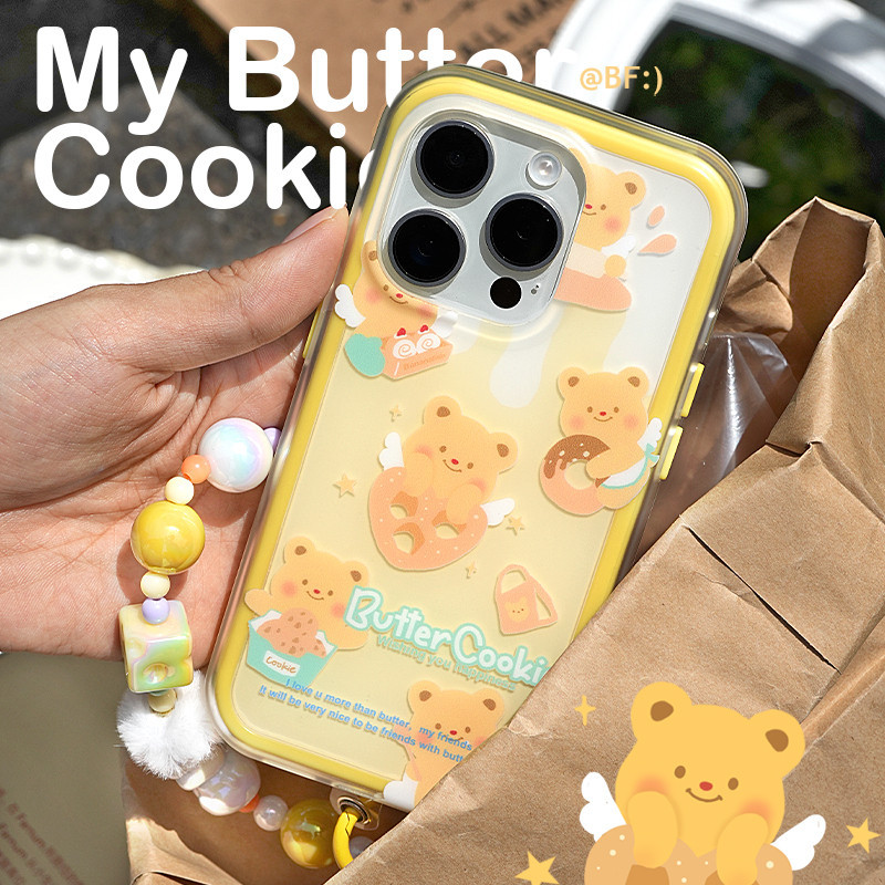 [ Butter Biscuits ] Banana Fish Original Illustrator เคสโทรศัพท ์ เหมาะสําหรับ iPhone15promax Apple 14pro Niche High-End Feeling 13 Double-Layer IMD Frosted 12 น ่ ารักสีเหลือง Soft Shell