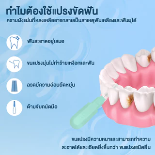 แปรงซอกฟัน รูปตัว I 10 ชิ้น จัดคราบฟันออกได้ดีเหมาะกับคนจัดฟันอย่างมาก แพ็คเกจใหม่ขนนุ่มกว่าเดิม
