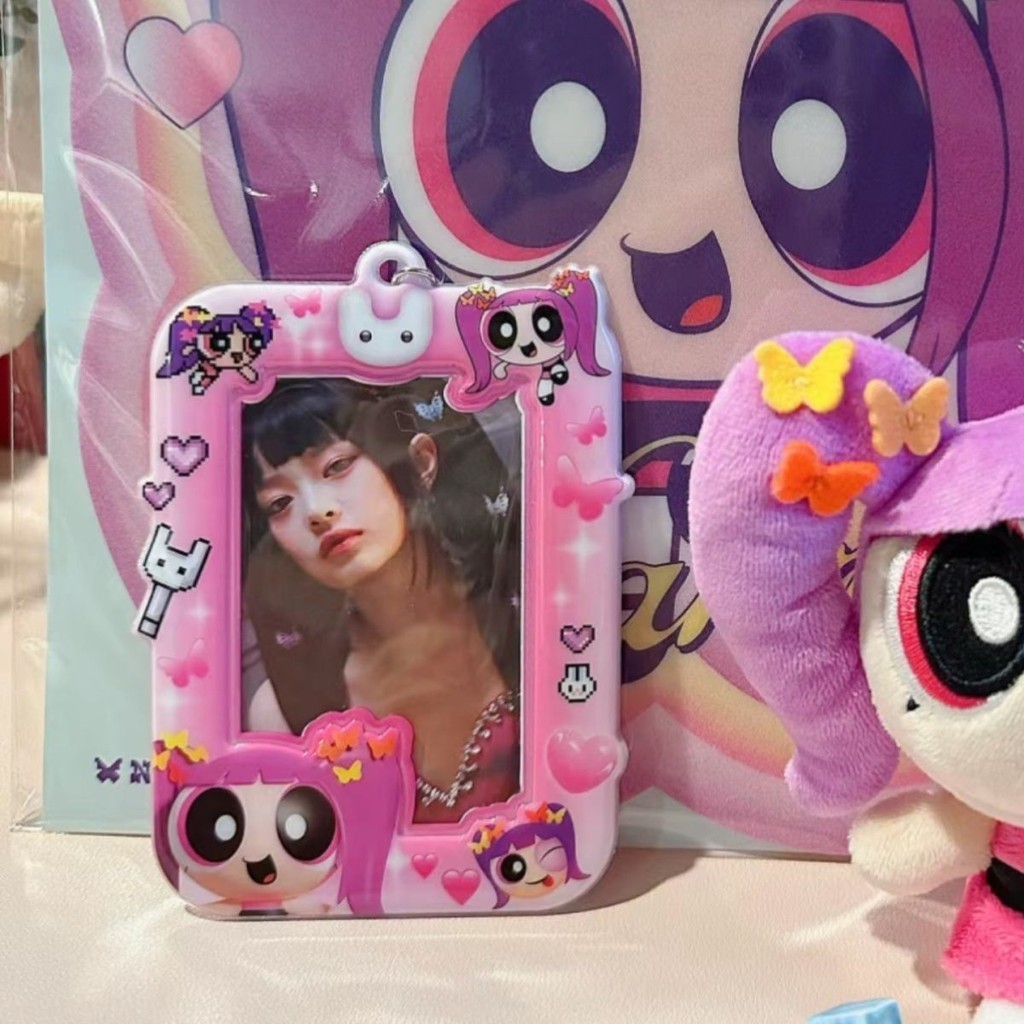 Galici Newjeans ผู ้ หญิงทีมเดียวกันสามนิ ้ วชุดการ ์ ด/The Powerpuff สาวขนาดเล ็ กการ ์ ดกระเป ๋ าพวงกุญแจจอแสดงผลจี ้