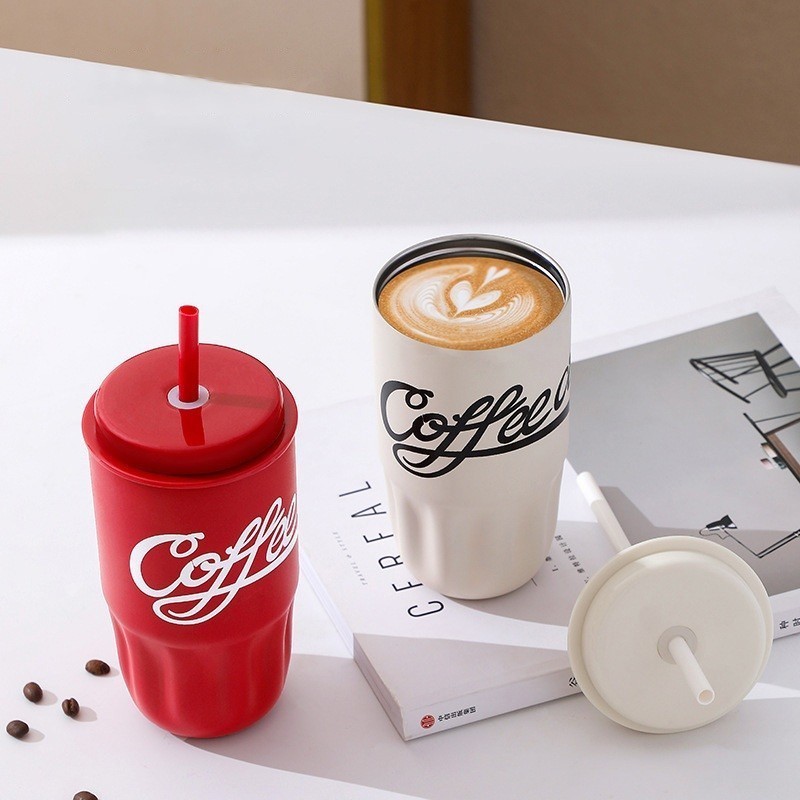 ขวดน้ำ แบบพกพา ความจุขนาดใหญ่ แก้วน้ำเก็บความเย็นแก้วน้ำสแตนเลสเก็บอุณหภูมิ -ร้อน-เย็น กระติกสเตนเลสเก็บความเย็น เกรด