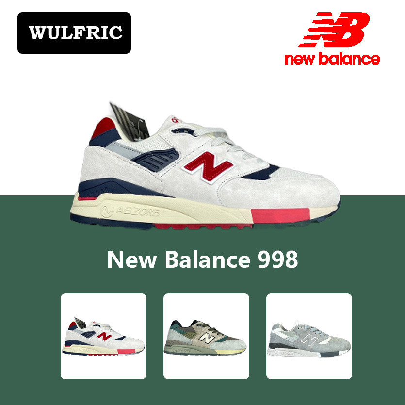 [ส่งฟรี]New Balance M998 WHITE RED รองเท้ากีฬา สําหรับผู้ชายและผู้หญิง