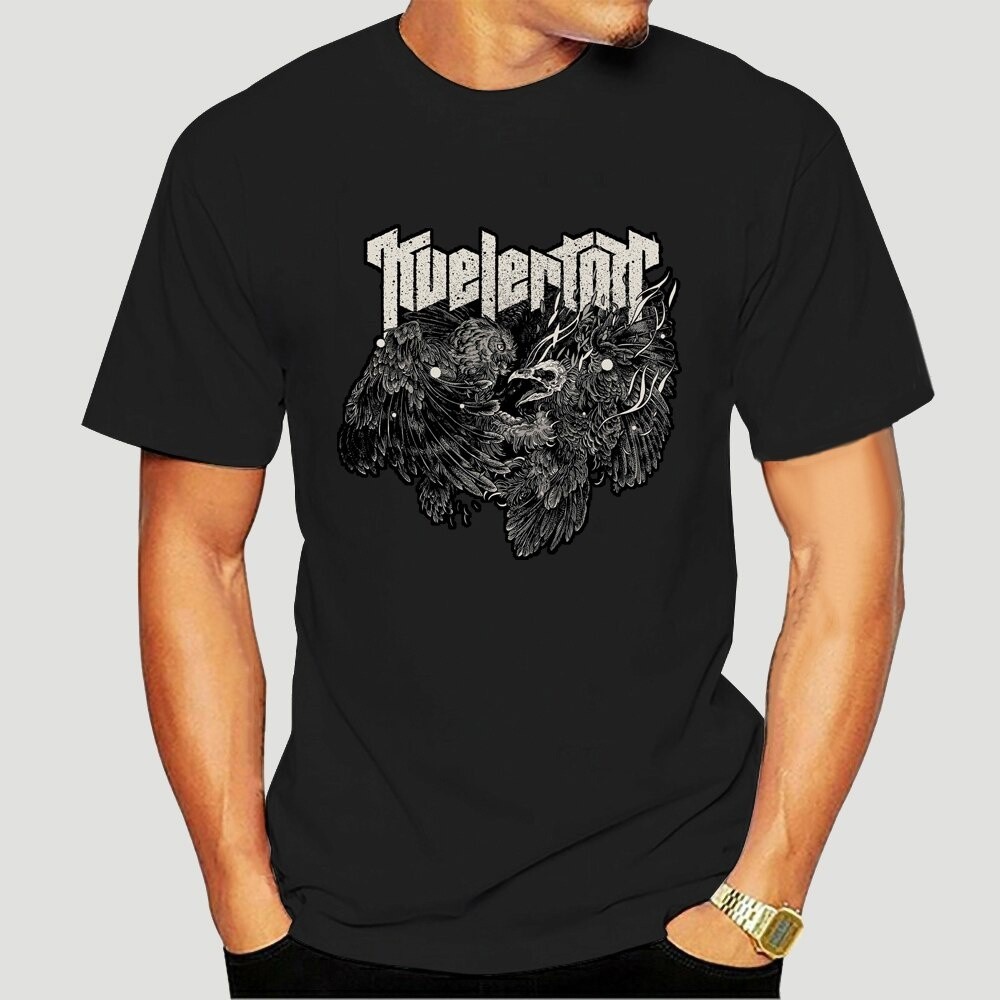 เสื้อเชิ้ตผู้ชายของแท้ใหม่ KVELERTAK Fighting Owl S-3XL ใหม่เสื้อเชิ้ตผ้าฝ้าย 100% สําหรับผู้ชาย-3921A