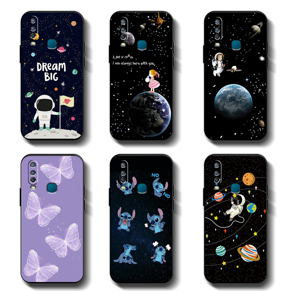 สีดํานุ ่ มสําหรับ VIVO 1901 1902 1904 Y15 Y12 Y17 Anticrack Casing คุณภาพสูง TPU ฝาครอบป ้ องกันซิลิโคนยางโทรศัพท ์ กรณี