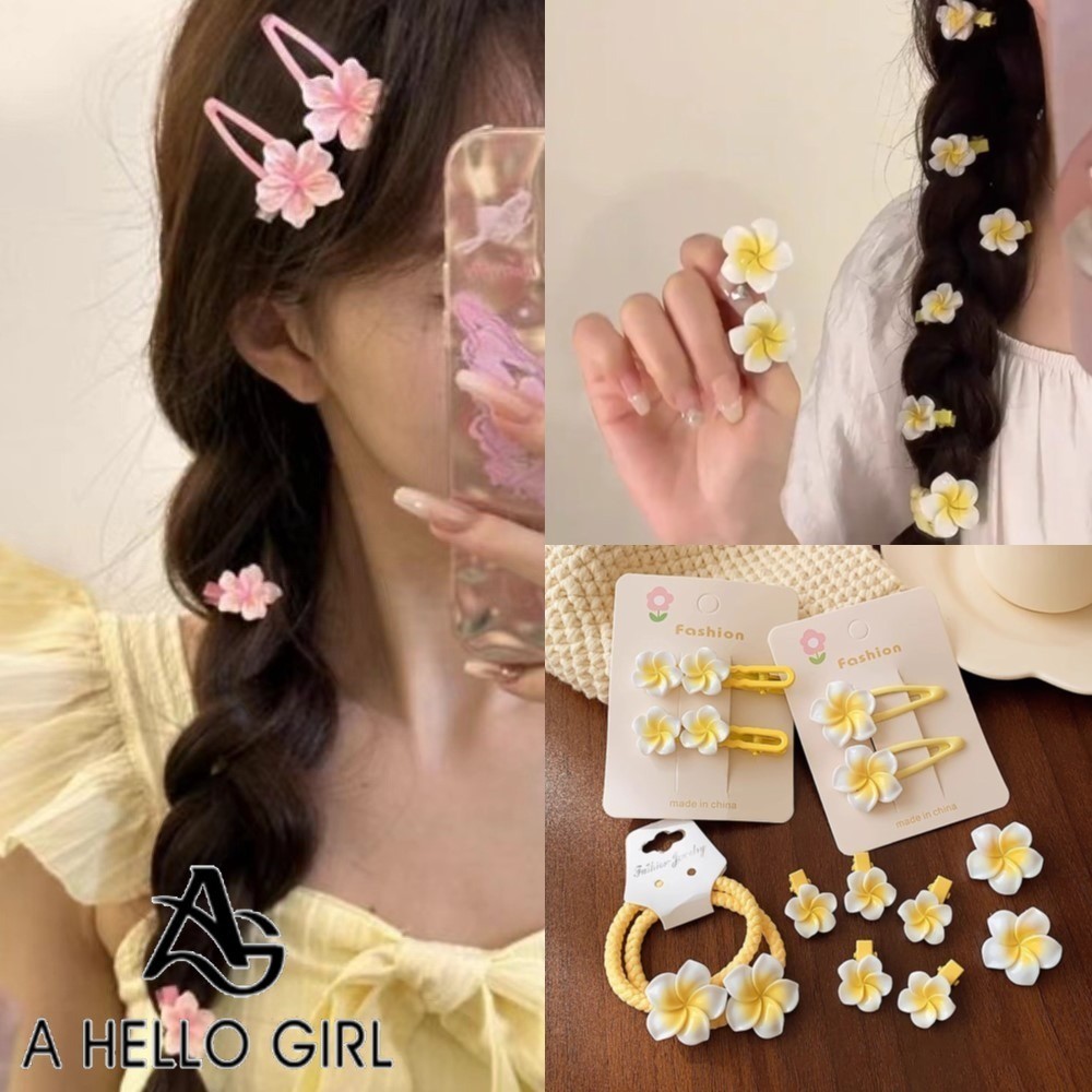 ฤดูร้อนใหม่สีชมพูหวานดอกซากุระสาวสไตล์กิ๊บติดผมที่คาดผม