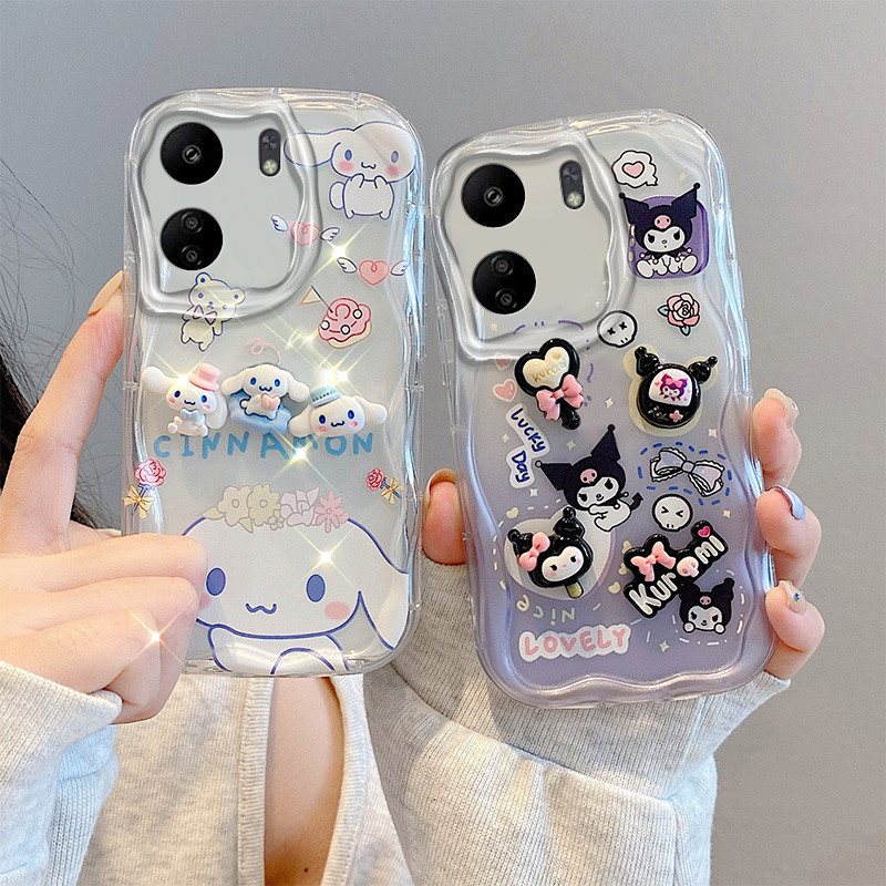 เคสสําหรับ POCO C65 ตุ๊กตาสามมิติ สีใส การ์ตูน กรณีป้องกันโทรศัพท์มือถือ TY5