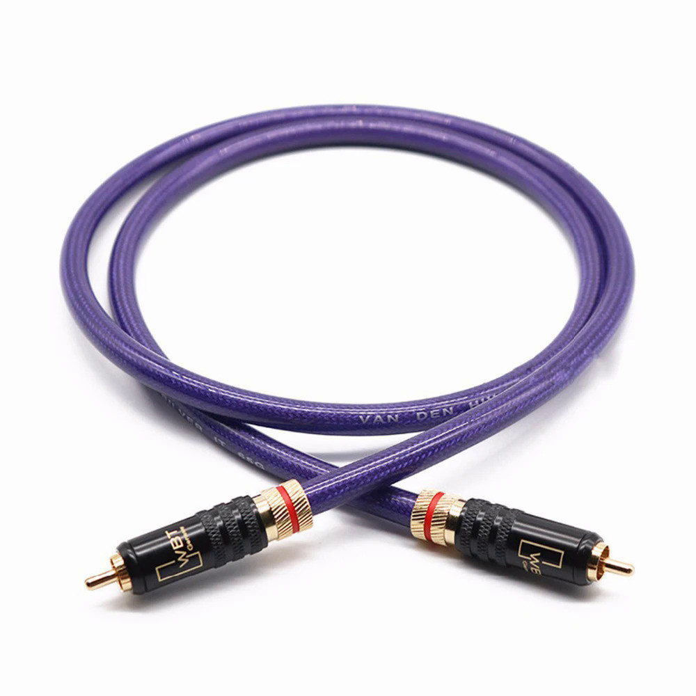 Hifi VDH Van Den Hul IT65G เงินชุบ 75Ohm ดิจิตอล Coaxial DAC สายโฮมเธียเตอร ์ ทีวีเครื ่ องขยายเสียงถอดรหัสสาย RCA