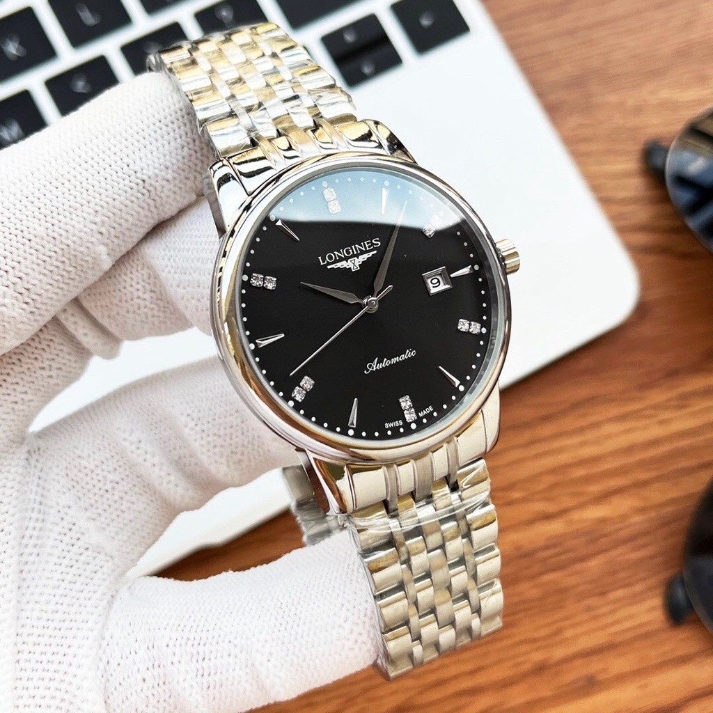 High-end Luxury Men 's Watch, ZQ9 Charmingประณีตสแตนเลสสตีลอัตโนมัตินาฬิกาผู ้ ชาย , LONGINES Black Dial High-End บรรยากาศ