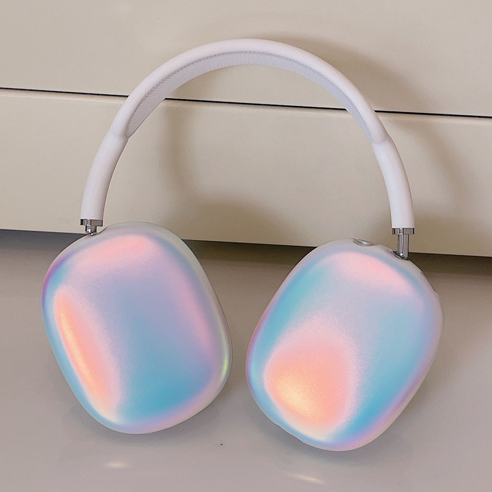เลเซอร ์ นุ ่ ม Anti-Scratch Multicolor สําหรับ AirPods Max TPU ไร ้ สายกันกระแทกหูฟัง Glitter กรณีป ้ องกันแขน Protector