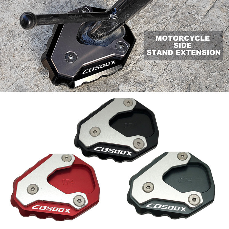 ขาตั้งด้านข้างรองเท้าเท้าแบน CNC ดัดแปลงขาตั้งสําหรับ HONDA CB500X CB400X CB 500X CB400 X 2013-2023 2022 รถจักรยานยนต์