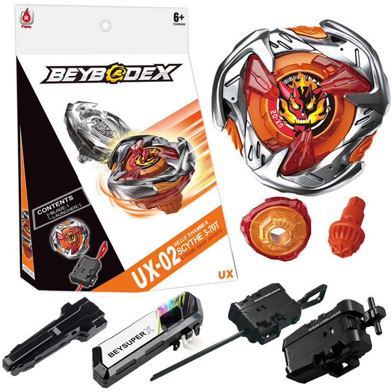 Beyblade X UX-02 Hell Shammer Beyblade Xtreme พร้อม Launcher Led Grip ชุดสําหรับ Beyblade Burst ของเล่นเด็กสําหรับเด็กของขวัญวันเกิด