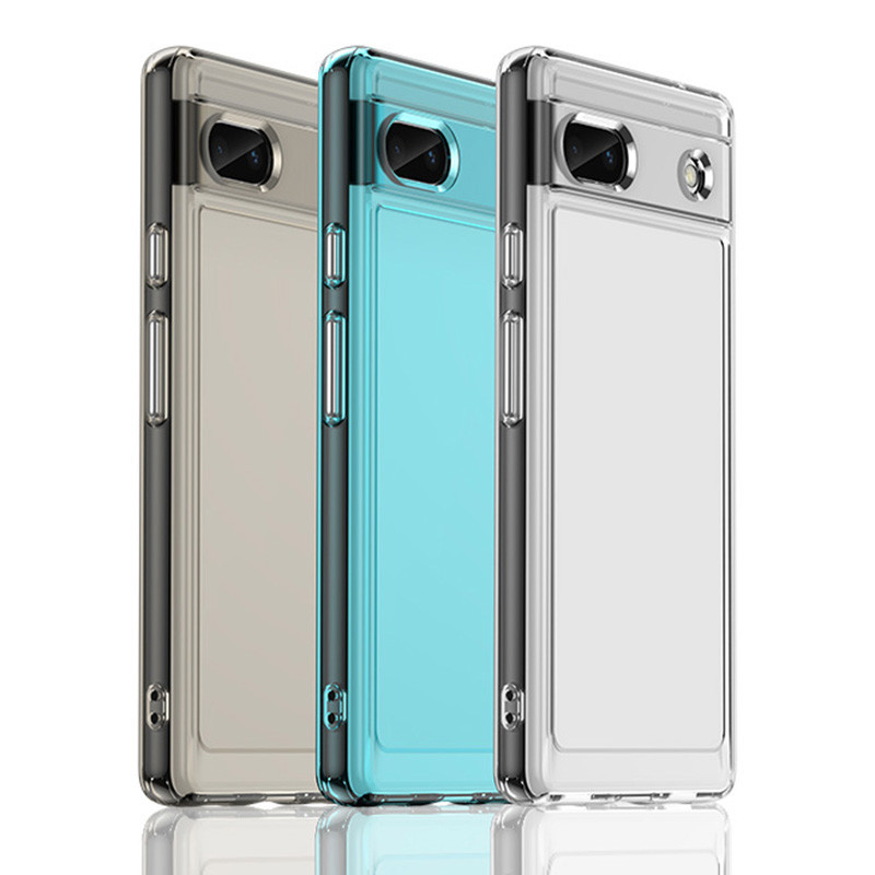สําหรับ Google Pixel 6A Ultra Thin Anti-Fall Candy Color Clear Gel TPU Case Cover