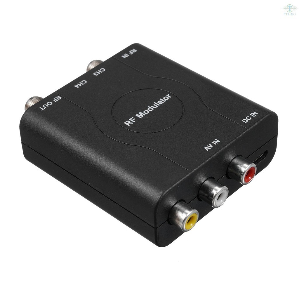 Rf Modulator AV to RF Converter NTSC CH3/CH4 ช ่ องอะแดปเตอร ์ อินพุตวิดีโอสําหรับทีวีพร ้ อมสัญญาณอะนาล ็ อก Professional HD VHF Demodulator Converter สําหรับ CA Tolo-5.20