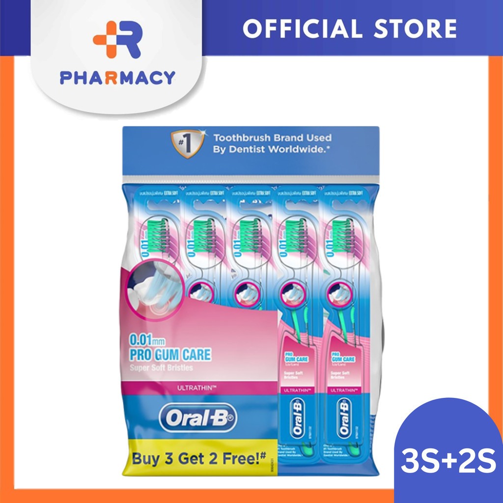 R Pharmacy Oral B Ultra Thin Pro Gum Care นุ่มพิเศษ 3S+2S