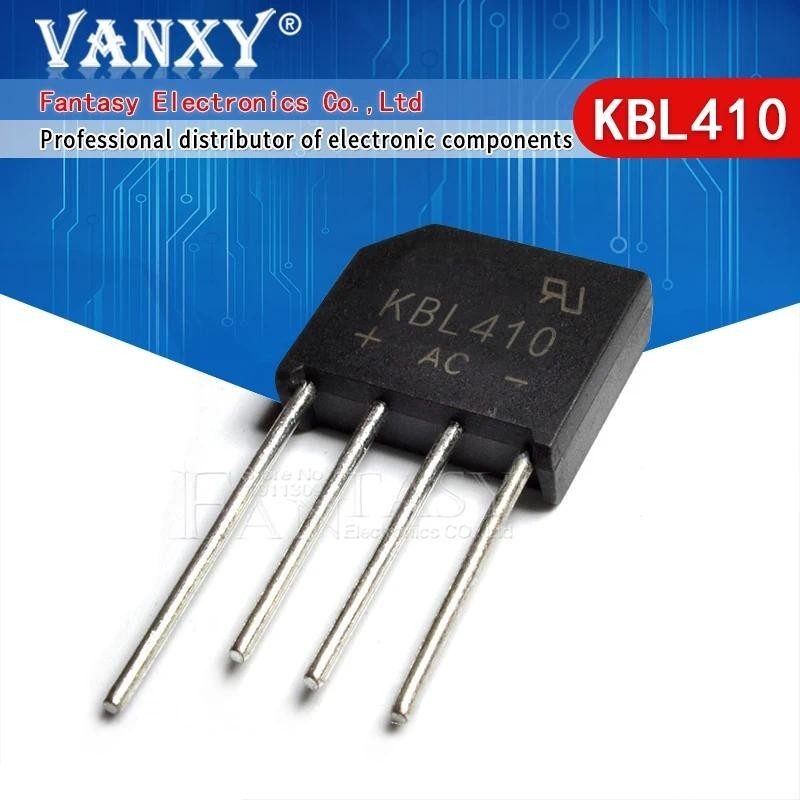 5PCS KBL410 KBL-410 4A 1000V เฟสเดียวไดโอดสะพานวงจรเรียงกระแส KBL406 KBL610 KBL608 KBL06 KBL10 KBL60