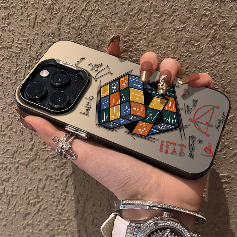 เคสไอโฟน16/15/14/13/12/11 Pro max กันกระแทก ความคิดสร้างสรรค์  rubik's cube hard Compatible Case iPh