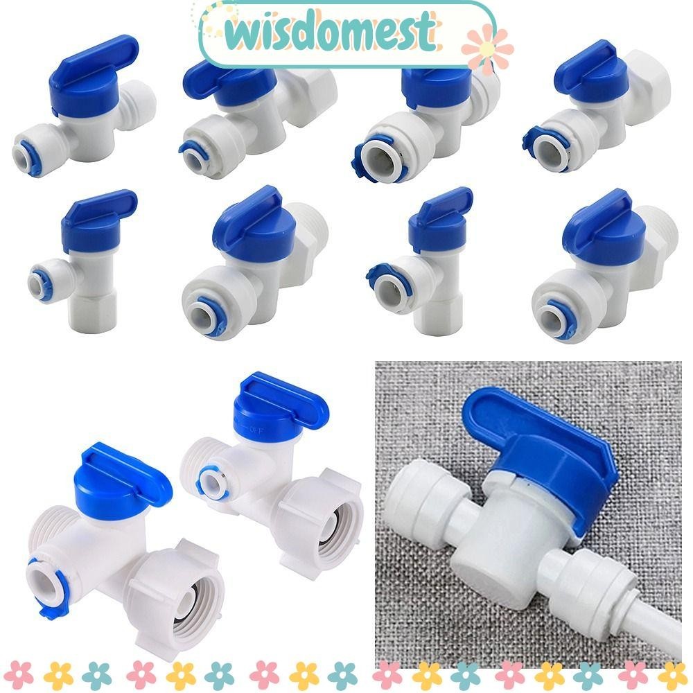 Wisdomest 1 ชิ้นบอลวาล์วพลาสติก,ชายหญิงเกลียว 1/4 "3/8" OD ท่อ Quick Connector, น้ําตรง Osmosis Aquarium Fitting 1/4 "3/8" ชาย 1/2 "หญิง Reveser ท่อ Fitting