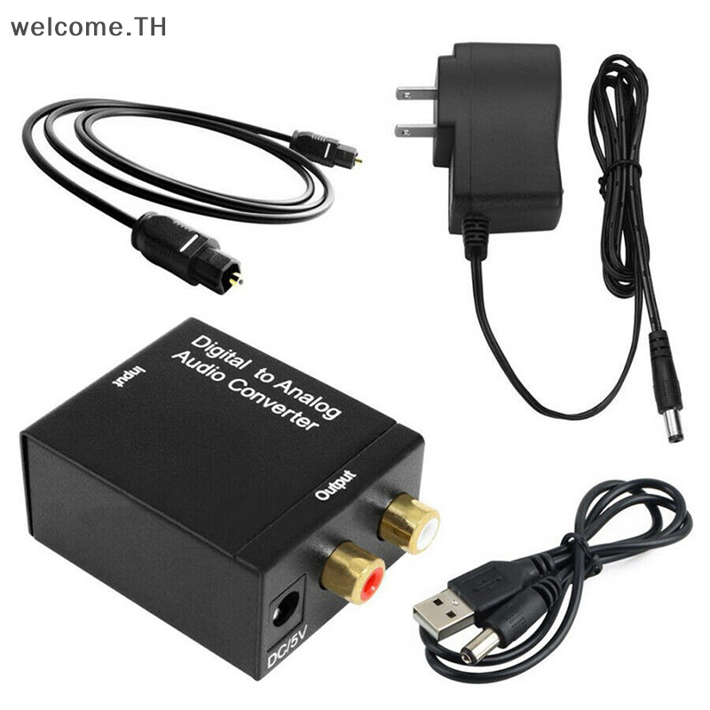 [ Good ] Optical Toslink Digital Toslink อะแดปเตอร ์ แปลงเสียง RCA L/R [Well ]