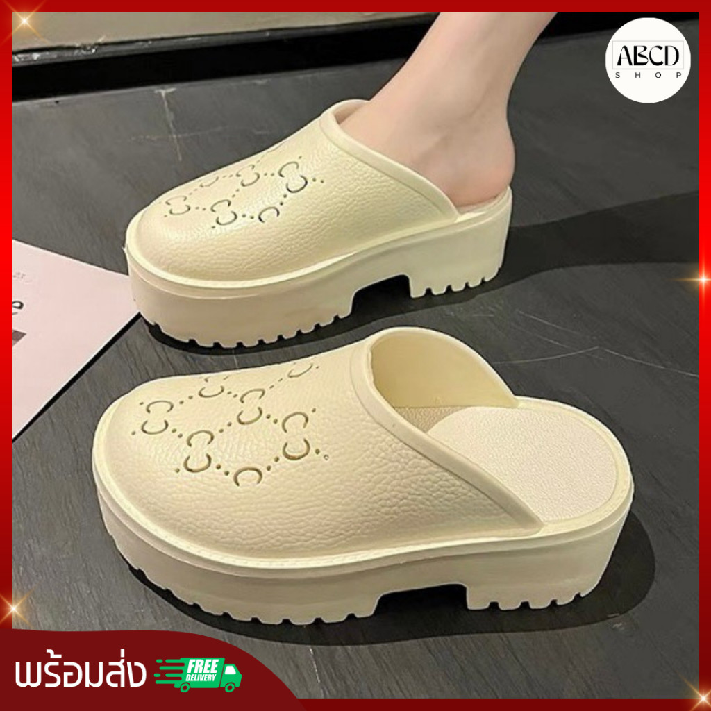 Seller Mall รองเท้าแฟชั่นผู้หญิง กันลื่น พื้นหนา6cm รองเท้า เบามากๆ ยางEVAแท้ๆ ไซส์ 36-41