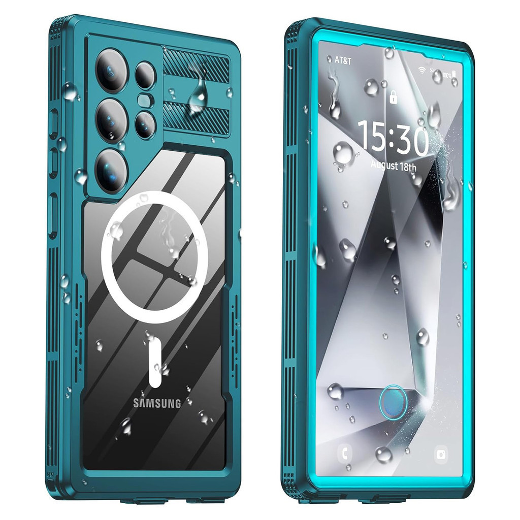 เคสกันน้ำ IP68 สำหรับ Samsung Galaxy S24 S25 Ultra วงแหวนแม่เหล็กสำหรับการชาร์จแบบไร้สาย 360 องศา เคสดำน้ำกันน้ำแบบเต็มตัว - รูปที่ 6