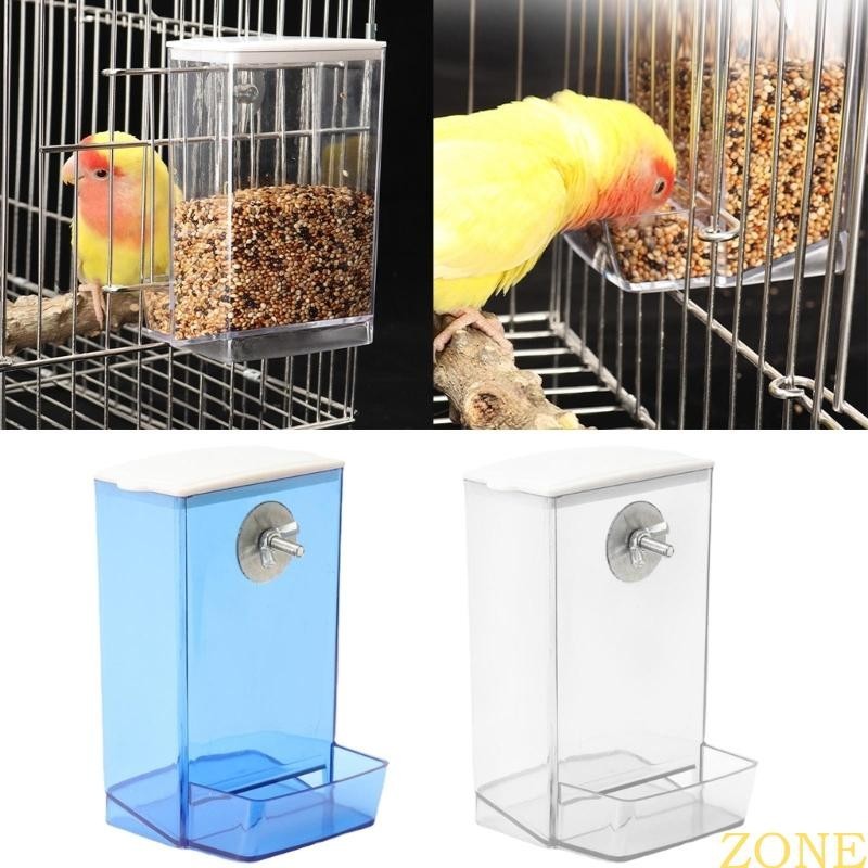 Zong สัตว ์ เลี ้ ยงนก Antisplash กล ่ องให ้ อาหารนกอัตโนมัติ Feeder สกรูกันฝุ ่ น Feeders