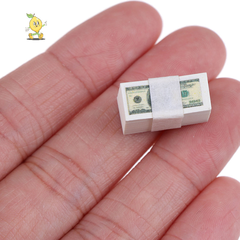 [mozh ] 1/12 Scale A bundle Miniature Play Money Us $ 100 / $1ธนบัตร [TH ]
