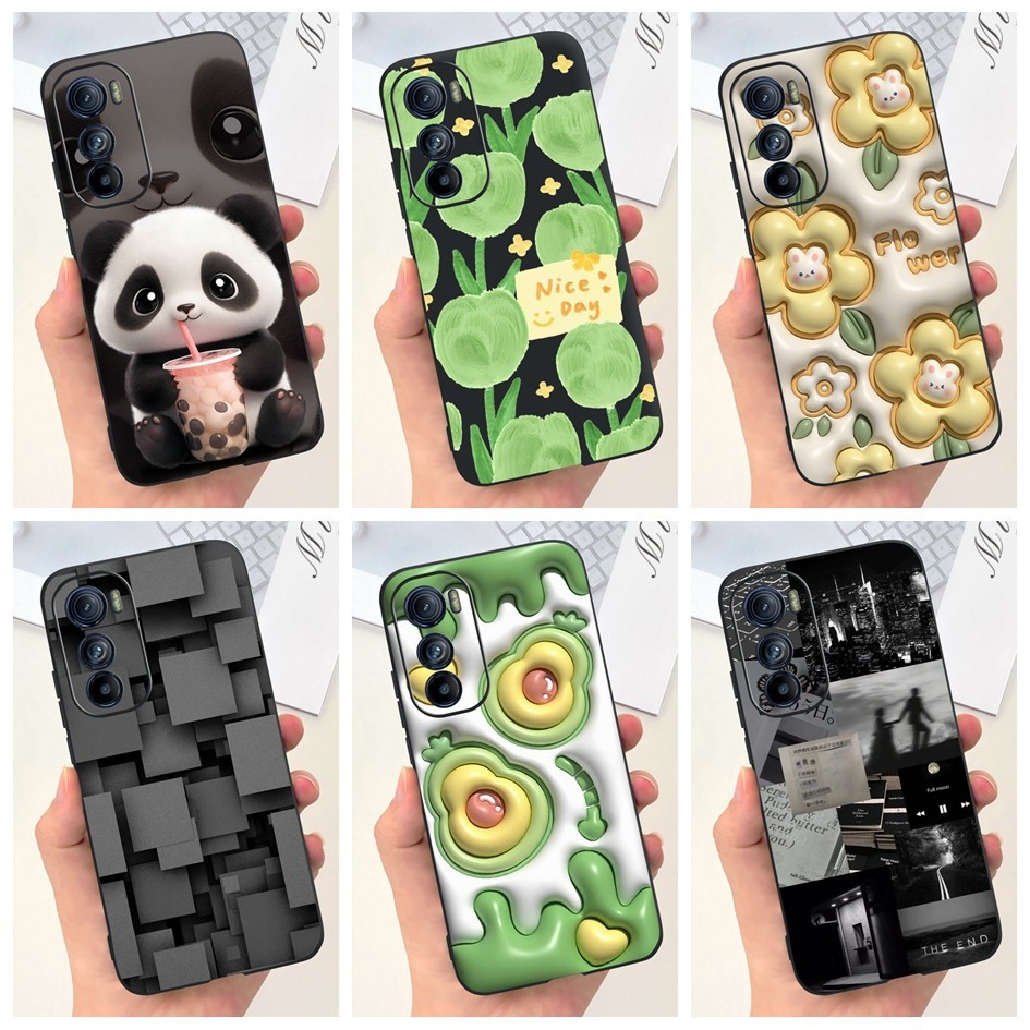 สําหรับ Motorola Edge 30 5G กรณี XT2203-1 ดอกไม้ยอดนิยมการ์ตูน Slim Matte Soft สําหรับ Moto Edge 30 Pro / Edge Plus 2022 ปลอก